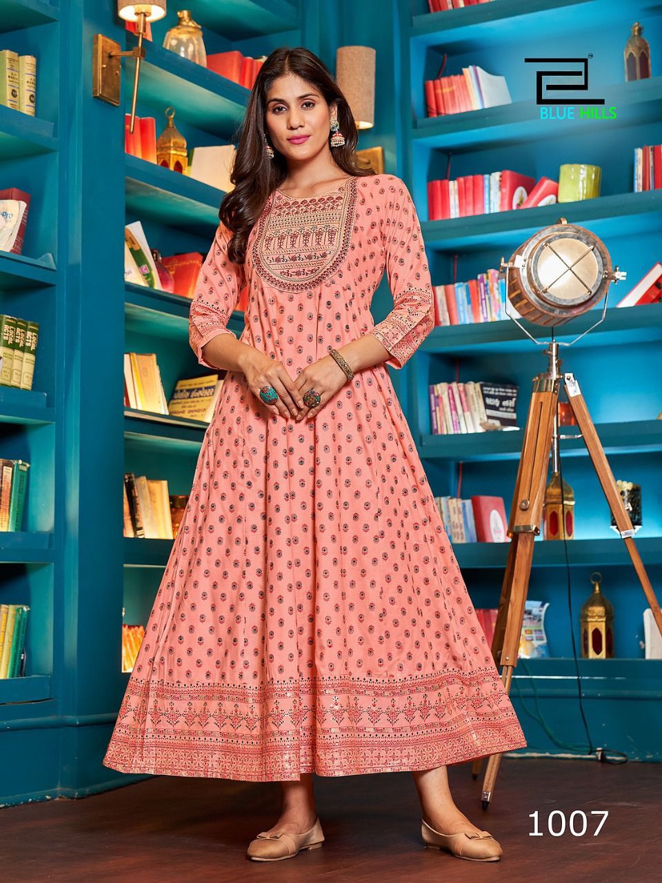 Blue Hills Cheese Festive Wear Wholesale Anarkali Kurti Catalog